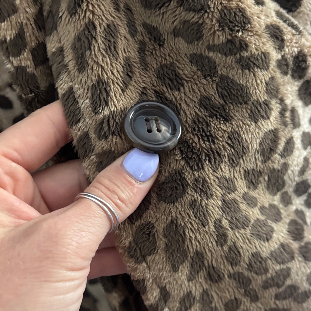 Juliet Michelle vintage Leopard Print Faux Fur Coat - Picture 5 of 6
